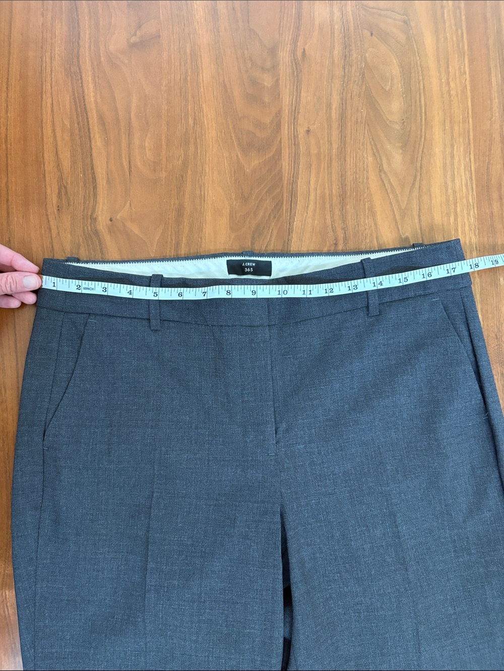 J. Crew Italian Wool Slim Leg Ankle Pants Size 12 - Picture 8 of 10